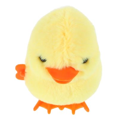 BESPORTBLE Adorable Plush Jumping Duck Interactive Clockwork Animal for Cute Wind Up Duck Plaything Fun Cartoon
