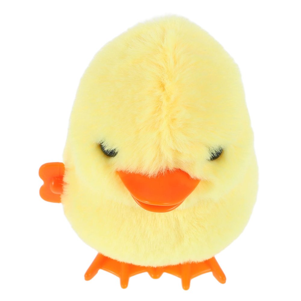 BESPORTBLE Adorable Plush Jumping Duck Interactive Clockwork Animal for Cute Wind Up Duck Plaything Fun Cartoon