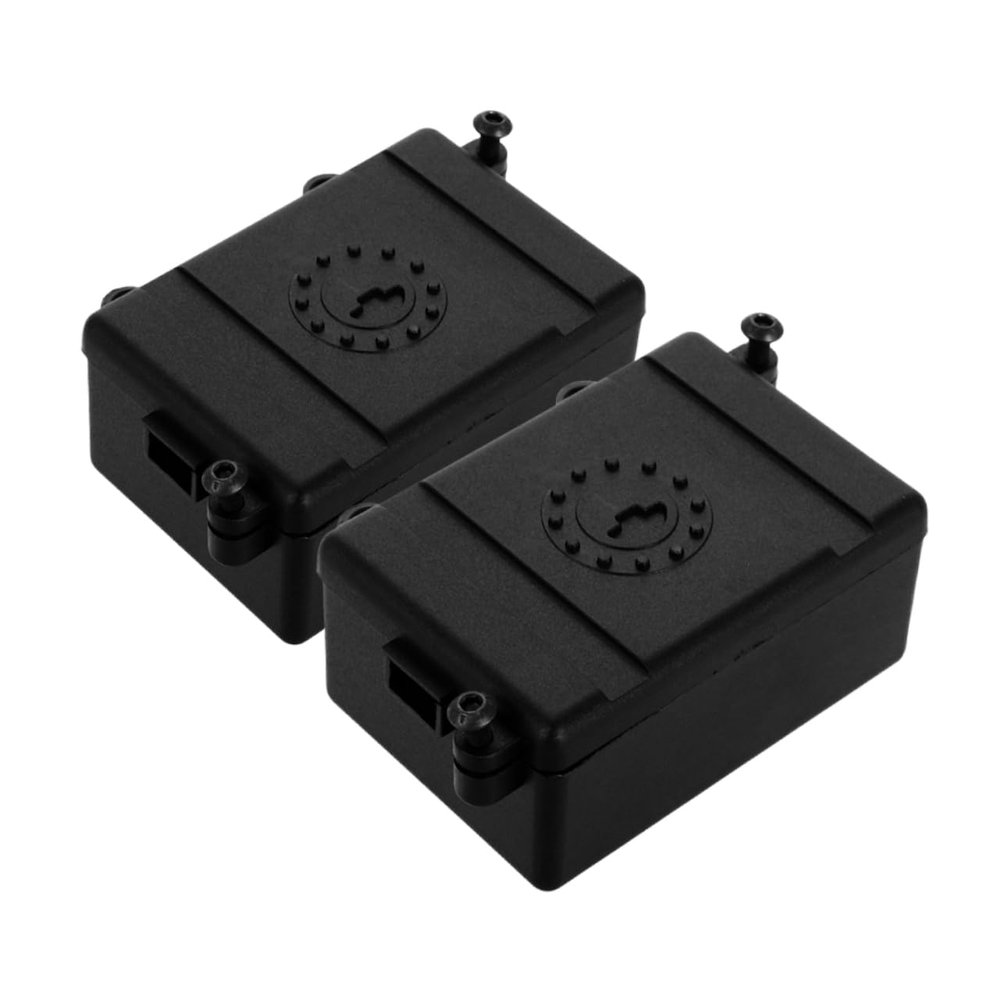 HANABASS 2pcs Car Receiver Box Sealed Electronic Accessory for Crawler Models Protection for Radio Components Easy Installation Compatible Various Climbing Cars