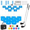 JIIFO Golf Game with 2 Clubs Right Handed,Practice Golf with 9 Buckets, Outdoor Golf Gift and Adults,Holes Golf Outdoor Game for Lawn,Yard,Camping,Park view 1