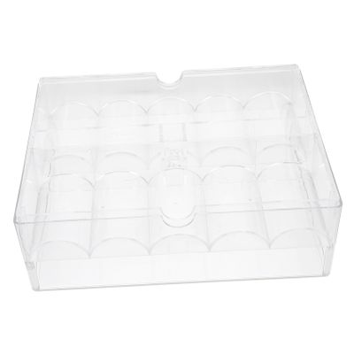 DOITOOL Clear Acrylic Poker Chips Box with Lid Transparent Poker Chip Organizer for Game Night and Tournaments Acrylic Storage