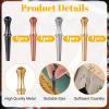12 Pcs Cribbage Board Peg Brass Cribbage Pegs Metal Fit 1/8 Holes with Tapered Design for Board Games, 4 Colors with Black Bag view 3