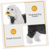 Abaodam Realistic Mini Dog Figurine Solid Animal Simulation of Shepherd Dog for Play Learning Decoration Present for Model view 3