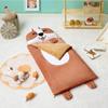 JOIEDOMI Kids Sleeping Bag Toddler Nap Mat with Pillow & Blanket 60" x 27" for Kids Ages 3+ Soft Plush Sleeping Mat Brown Dog for Preschool and Boys Girls Kindergarten Daycare Sleepover view 2