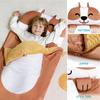 JOIEDOMI Kids Sleeping Bag Toddler Nap Mat with Pillow & Blanket 60" x 27" for Kids Ages 3+ Soft Plush Sleeping Mat Brown Dog for Preschool and Boys Girls Kindergarten Daycare Sleepover view 4