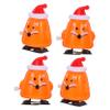 FOYTOKI 4pcs Xmas Themed Wind-up Toys Cute Clockwork Figurines for Christmas Decorations Novelty Playthings for Holiday Parties and Stocking Stuffers view 1