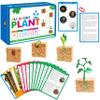 15 Plant Life Circle Flashcards with 4 Plastic Figurines-Seed to Plant, Plants Introduction Card Plants Growth Details for Nature Lovers & Adults, Montessori Toy for Kids view 1