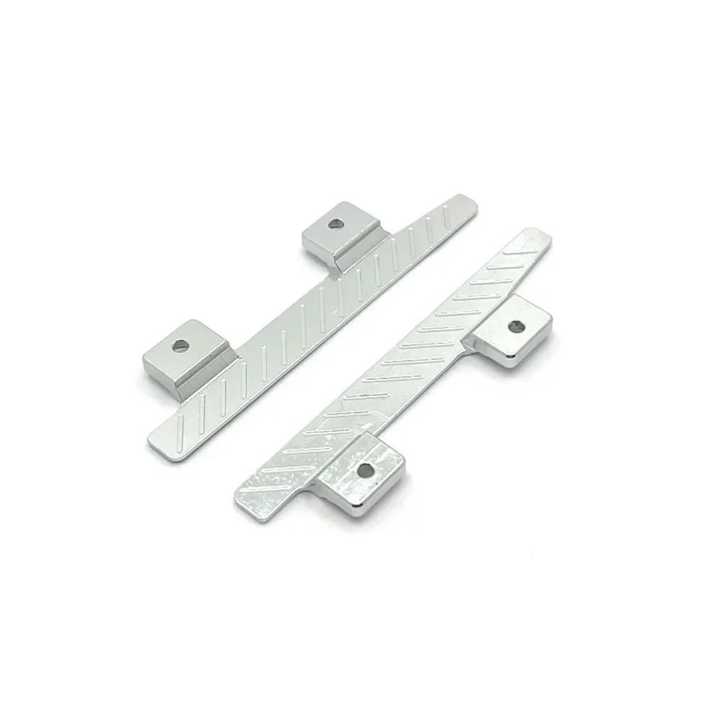 MN82 LC79 Metal RC Rock Sliders Side Pedal Decoration 1/12 RC Car Upgrade Parts Accessories(Silver)