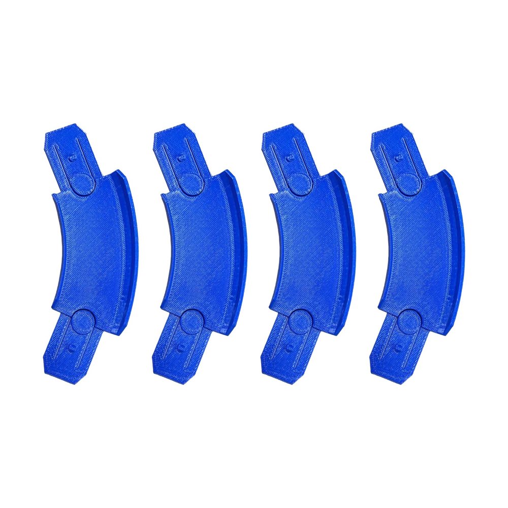 K TOMOTO 45 Degree Curved Track Pieces Compatible with Hot Wheels, Banked Turn Racetrack Connector, 4 Packs