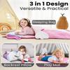 Primlect Kids Sleeping Bag with Pillow, Plush Animal Toddler Nap Mat for Preschool, Sleepovers, and Travel, Perfect for Boys and Girls, Pink view 2