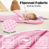 Primlect Kids Sleeping Bag with Pillow, Plush Animal Toddler Nap Mat for Preschool, Sleepovers, and Travel, Perfect for Boys and Girls, Pink view 4