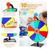 11.8inch Spinning Prize Wheel Tabletop 15/10 Slots Color Roulette Spinner DIY Interactive Spin Wheel with Eraser and Pen Erasable Tabletop Roulette Spinner for Home Trade Show Party (10 Slots) view 4