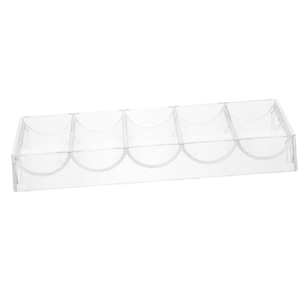 Hemoton Professional Poker Chip Holder Box Chip Rack Storage Box Acrylic Poker Carousel Case Portable