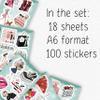 100Pcs Fashion Stickers for Water Bottles and Laptops - Fashion Gifts for Women, Party Decorations - Aethetic Stickers - Gifts for Women & Men view 2