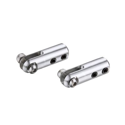 Pair of Aluminum Alloy Tie Rod Connector Metal Collets for 2.5mm Tie Rods, Servo Connection Accessories for Model Boats