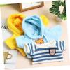 Garneck Plush Bear Clothes 40cm Toy Sweater Set 3pcs Blue Striped Blue Hoodie Yellow Sweater Dolls Costume view 3