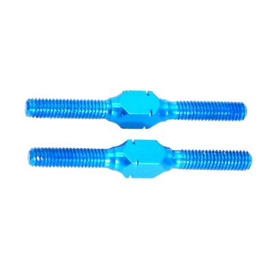JunZheHub 2X Aluminum Alloy Turnbuckle Shaft Replacements Sturdy 54249 W202 Link Rod for 1/10 RC Car Trucks Vehicles DIY Accessory