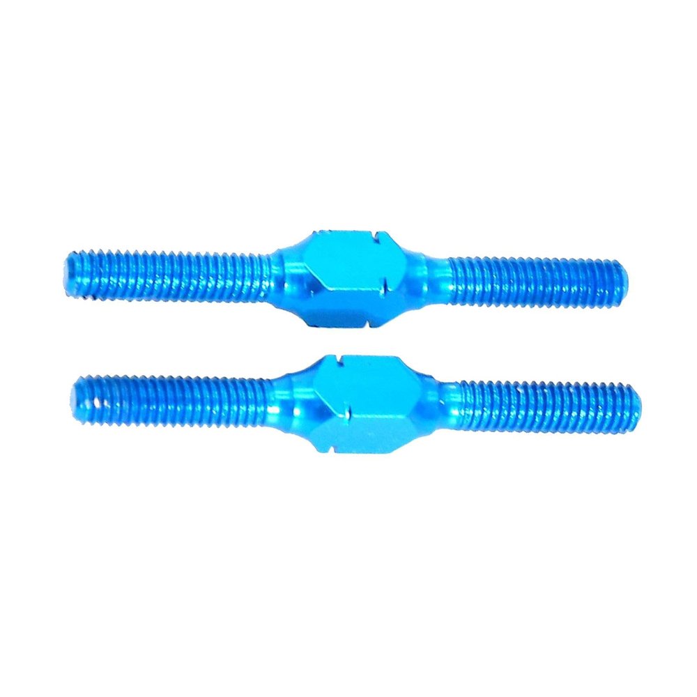 JunZheHub 2X Aluminum Alloy Turnbuckle Shaft Replacements Sturdy 54249 W202 Link Rod for 1/10 RC Car Trucks Vehicles DIY Accessory