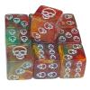 10Pcs Acrylic 6 Sided Round Corner Dices Skull Pattern Role Playing Dices For Table Game Classroom Teaching Easy To Use view 1