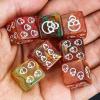 10Pcs Acrylic 6 Sided Round Corner Dices Skull Pattern Role Playing Dices For Table Game Classroom Teaching Easy To Use view 3