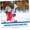 HANABASS 3pcs Artificial Snow Toys Winter Snow Balls for Boys and Girls Portable Clip Fun Snowman Maker for Boys Years Old view 3
