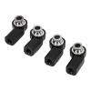 4PCS M3 Aluminium Alloy Steel RC Car Rod End Bend with, for Axial SCX10 1/10 Car Model, Replacement of RC Car Steering Rod Heads (Black) view 1