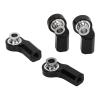 4PCS M3 Aluminium Alloy Steel RC Car Rod End Bend with, for Axial SCX10 1/10 Car Model, Replacement of RC Car Steering Rod Heads (Black) view 2