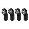 4PCS M3 Aluminium Alloy Steel RC Car Rod End Bend with, for Axial SCX10 1/10 Car Model, Replacement of RC Car Steering Rod Heads (Black) view 4