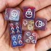 10Pcs Acrylic 6 Sided Round Corner Dices Skull Pattern Role Playing Dices For Table Game Classroom Teaching Easy To Use view 2
