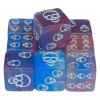 10Pcs Acrylic 6 Sided Round Corner Dices Skull Pattern Role Playing Dices For Table Game Classroom Teaching Easy To Use view 3