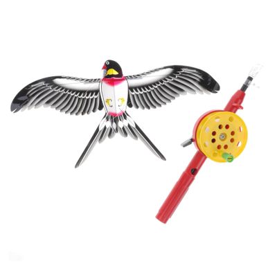 HONMEET Easy to Fly Cartoon Swallow Bird Kite Toy for Boys and Girls Outdoor Fun Random