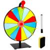 11.8inch Spinning Prize Wheel Tabletop 15/10 Slots Color Roulette Spinner DIY Interactive Spin Wheel with Eraser and Pen Erasable Tabletop Roulette Spinner for Home Trade Show Party (15 Slots) view 1