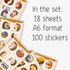 100Pcs Hedgehog Stickers for Water Bottle, Laptop - Funny Hedgehog Gifts, Party Supplies & Party Decorations - Woodland Animal Stickers and Decals - Gift for Women & Men view 2
