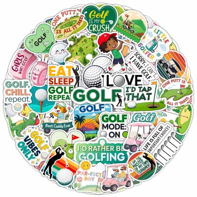 100Pcs Funny Golf Stickers for Water Bottle, Cart, Laptop - Funny Golf Gifts, Party Supplies & Decoration - Golfing Stickers and Decals - Gift for Women & Men