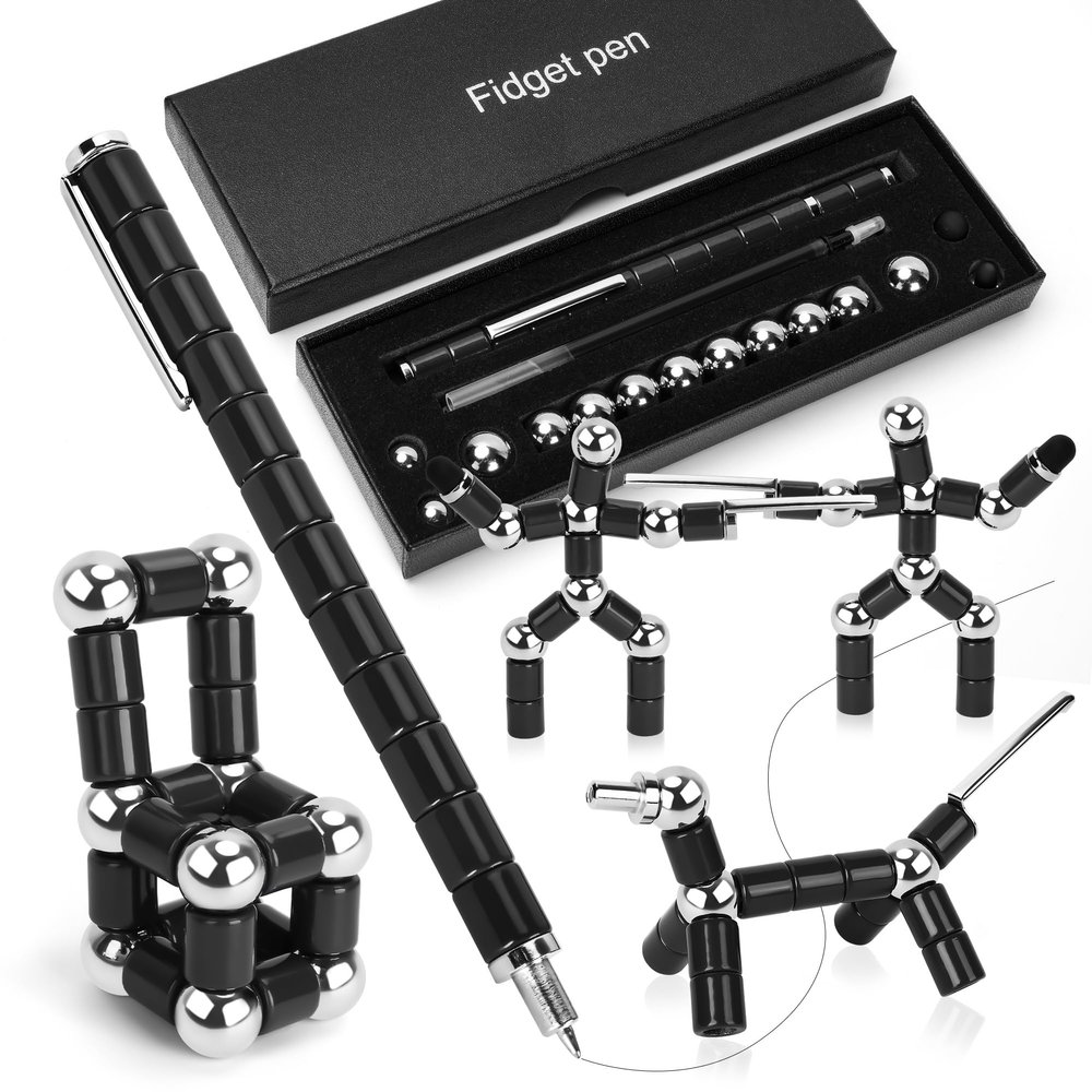 Finger Pen, Magnetic Pen, Trendy Stress-Relief Toy for Teenagers, Work Decompression GadgetsTeenager's Birthday Gift IdeasGifts Suitable for Boys and Girls. (Black)