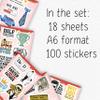 100Pcs Funny Dad Stickers for Water Bottle & Laptop - Funny Gifts for Dad - Fathers Day Stickers & Party Supplies - Gift for Women & Men view 2