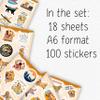 100Pcs Golden Retriever Stickers for Water Bottle, Laptop - Golden Retriever Gifts, Party Supplies & Decorations - Dog Stickers and Decals - Gift for Women & Men view 2
