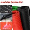 AMUFJJ High Voltage Insulated Rubber Mat, 3 5 6 8 10 MM Thick Safety Rubber Mat for Substations/Power Plants/Factory, Electrical Safety Equipment(19'x1/5"(5.8mx6mm)) view 3