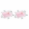 2 Pieces Storage Basket Sundries Storage Container Multifunction Pencil Storage Bins Toy Organizer Bin for Sturdy Room Closet, Pink view 3