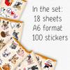 100Pcs French Bulldog Stickers for Water Bottle, Laptop - French Bulldog Gifts, Party Supplies & Decorations - Bull Dog Stickers, Decals - Gift for Women & Men view 2