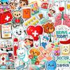 100Pcs Medical Stickers and Decals, Dorctor Stickers - Medical Party Supplies, Decoration - Gift for Women & Men view 1
