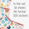 100Pcs Baby Boy Stickers for Shower Favors, Scrapbooking - Newborn Stickers - Baby Boy Shower Party Supplies & Decoration view 2