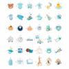 100Pcs Baby Boy Stickers for Shower Favors, Scrapbooking - Newborn Stickers - Baby Boy Shower Party Supplies & Decoration view 3