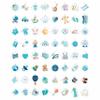 100Pcs Baby Boy Stickers for Shower Favors, Scrapbooking - Newborn Stickers - Baby Boy Shower Party Supplies & Decoration view 4