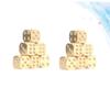 Abaodam 10pcs Brass Dices Solid Copper Gaming Dice Hand Polished Metal Dices for Mahjong and Creative Games Unique Entertainment Accessory for Parties and view 3