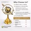 ALFAMART HT "Exquisite 10-Inch Brass Armillary Sphere Globe  Antique Celestial Navigation Instrument with Zodiac Symbols, Astronomical Rings view 3