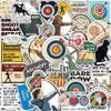 100Pcs Archery Stickers and Decals for Bow Case, Arrow Stickers - Archery Party Supplies- Bow Hunting Decals - Gift for Women & Men view 1