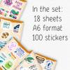 100Pcs Marine Biology Stickers for Scrapbooking, for Luggage, for Water Bottle - Marine Biology Party Supplies & Decorations - Ocean Life Stickers and Decals - Gifts for Women & Men view 2