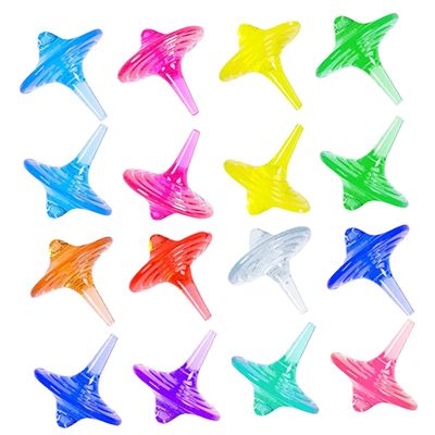 KICHOUSE 20pcs Acrylic Toys Boys and Girls Gyro Toys for Boys and Girls Rotating Tops Creative Plaything