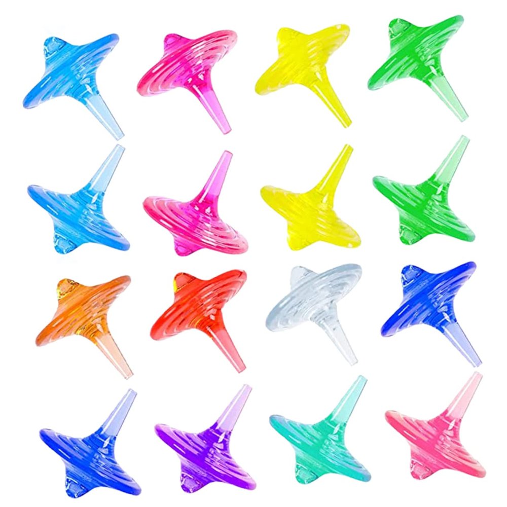 KICHOUSE 20pcs Acrylic Toys Boys and Girls Gyro Toys for Boys and Girls Rotating Tops Creative Plaything